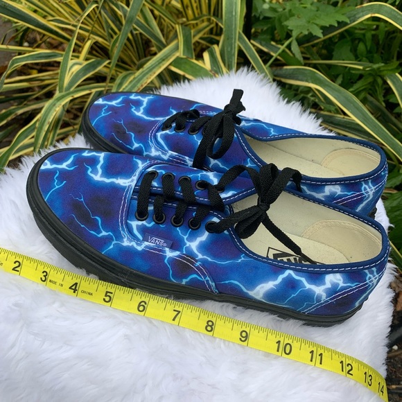 VANS MENS unisex Authentic Lightning Blue Canvas low sneakers size 8.5 L… - Picture 10 of 11